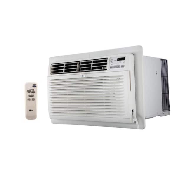 LG 9,800 BTU 230/208-Volt Through-the-Wall Air Conditioner LT1037HNR Cools 450 Sq. Ft. with Heater and Remote in White