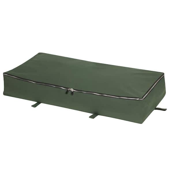 Household Essentials Natural Eastern Red Cedar Green Canvas Under the Bed Storage