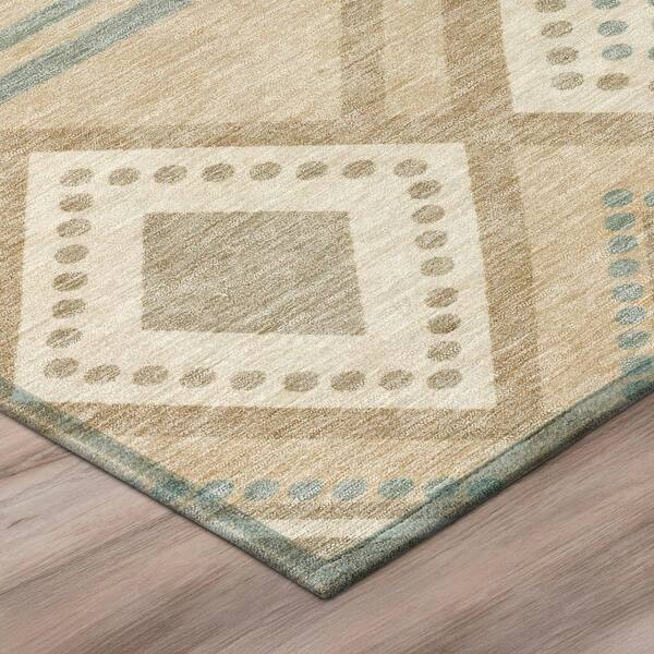 Chantille Machine Washable Indoor/Outdoor Abstract ACN3128 Dune 5 ft. x 7 ft. 6 in. Area Rug