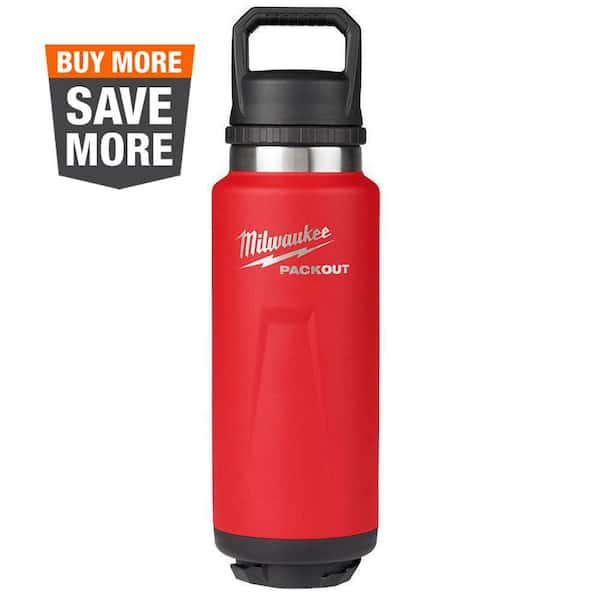 PACKOUT Red 36 oz. Insulated Bottle with Chug Lid
