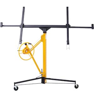 Ami Drywall Lift Panel 11 in. Lift Drywall Panel Hoist Jack Lifter In Yellow