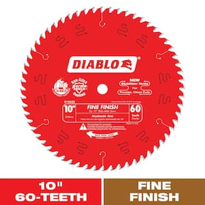 10in. x 60-Teeth Fine Finish Saw Blade for Wood