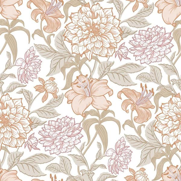 ESTA Home White Persephone Spring Blossoms Wallpaper Sample