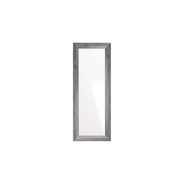 BrandtWorks 21.5 in. W x 55 in. H Dark Gray Barnwood Framed Wall Mirror