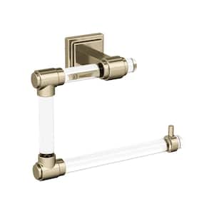 Glacio 5-7/16 in. (138 mm) L Towel Ring in Clear/Golden Champagne