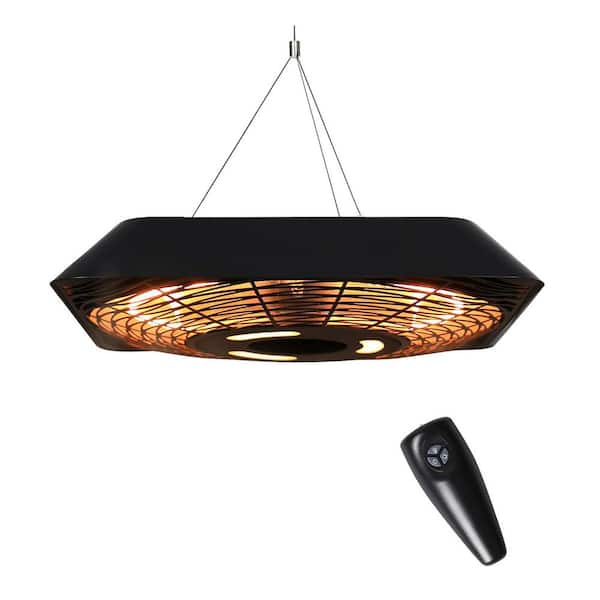1500 Watt Outdoor Metal Electric Ceiling Heater with Remote and Touch Switch, Infrared Hanging Heater, 1 Piece