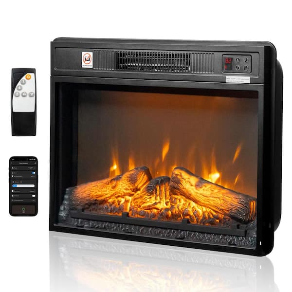 18 in. Electric Fireplace Insert with WiFi Function and 6 Flame Colors