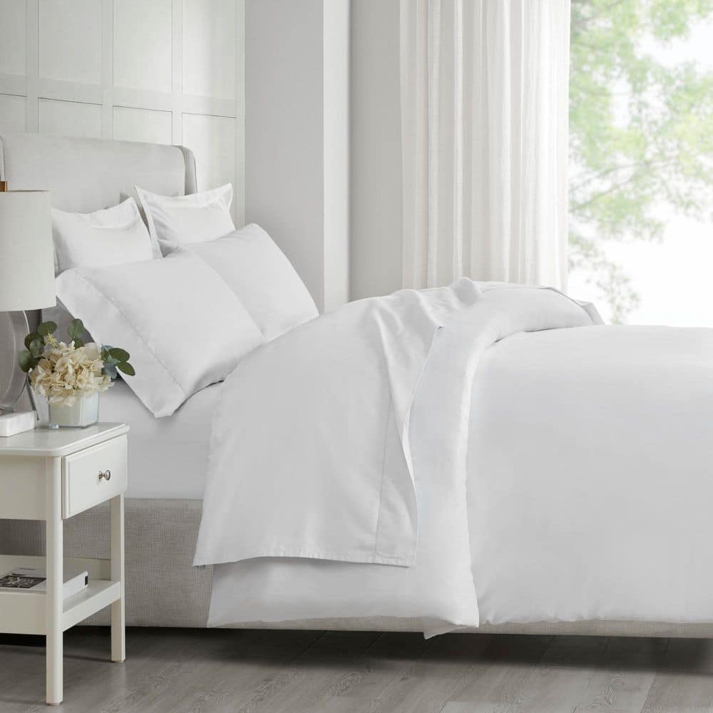 Queen White Egyptian Cotton Deep Pocket Sheet Set