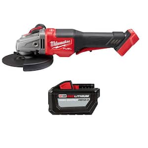 M18 FUEL 18-Volt Lithium-Ion Brushless Cordless 4-1/2 in./6 in. Braking Grinder w/Paddle Switch and 12.0Ah Battery