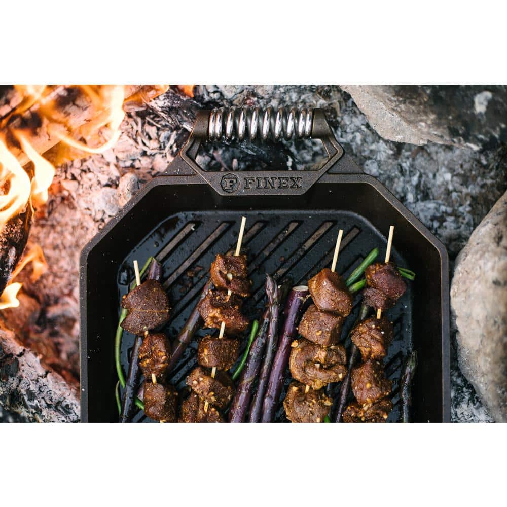 FINEX 18" Cast Iron Double Burner Griddle with Spring Handles