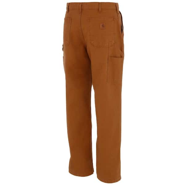 Carhartt Men's 34x32 Brown Cotton Straight Leg Non-Denim Bottoms