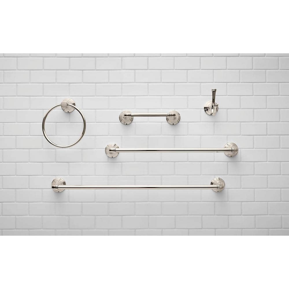 Delancey 24'' Polished Nickel Wall Mounted Towel Bar