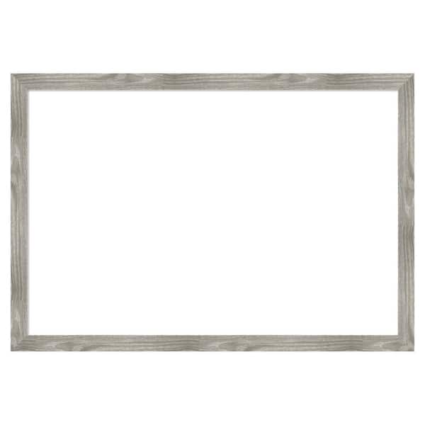 Amanti Art Dove Greywash Square 39 in. x 27 in. Polystyrene Framed Dry Erase Magnetic Memo Board