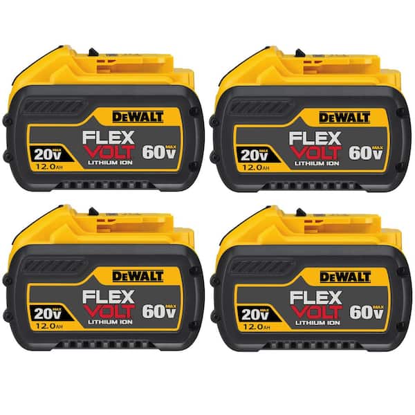 DeWalt DCB6124 FLEXVOLT 20-Volt/60-Volt Max Lithium-Ion 12.0Ah Battery (4-Pack)