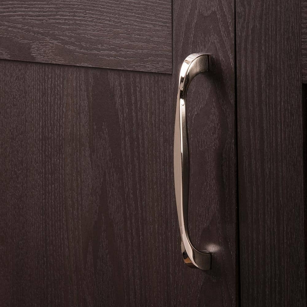 Twist Collection Polished Nickel Arch Cabinet Bar Pulls, 6-5/16 inch, 5-Pack