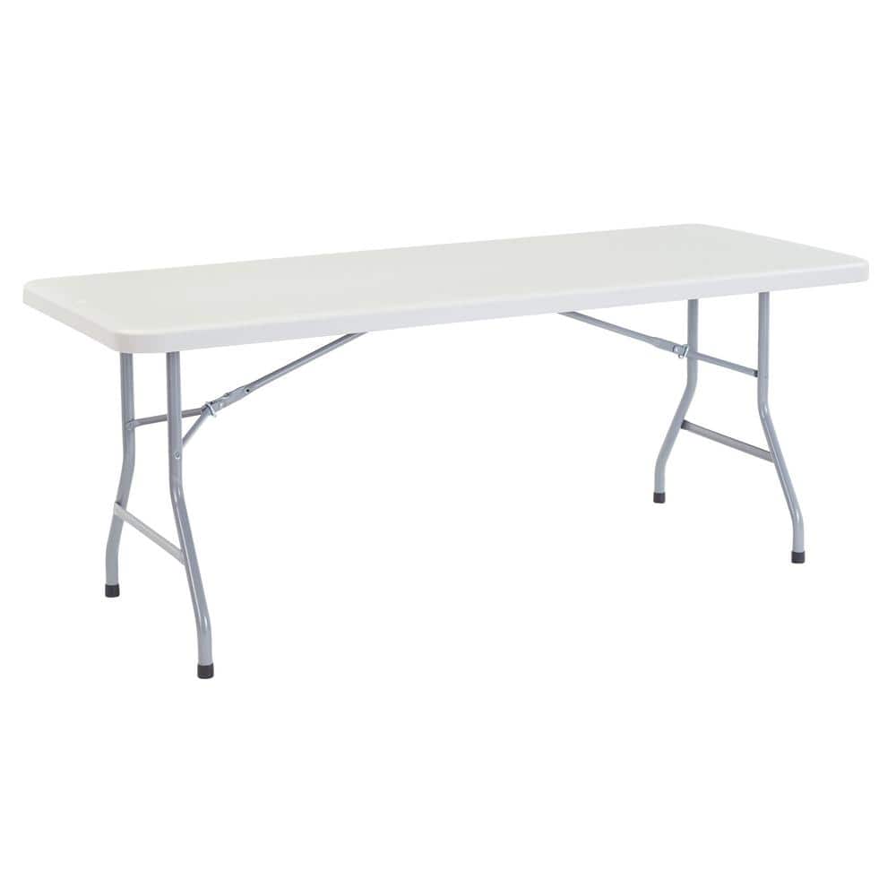 National Public Seating Heavy Duty Table 30 in. x 72 in. x 30 in. with  Casters Gray Frame Butcher Block Top HDT9-3072BC - The Home Depot