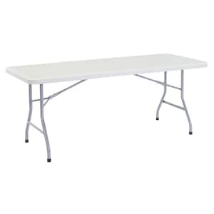 72 in. Grey Plastic Folding Banquet Table