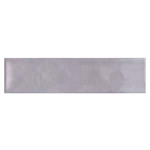 Vapor Grey 3 in. x 12 in. Subway Gloss Textured Ceramic Wall Tile (6.027 sq. ft./Case)