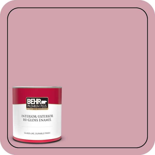 BEHR PREMIUM PLUS 1 qt. #100C-3 Birthday Candle Hi-Gloss Enamel Interior/Exterior Paint & Primer