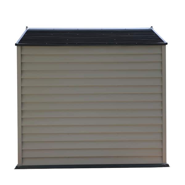 8 Ft Gray Vinyl Storage Shed 30225, 6 Ft Wide Garage Door For Shed