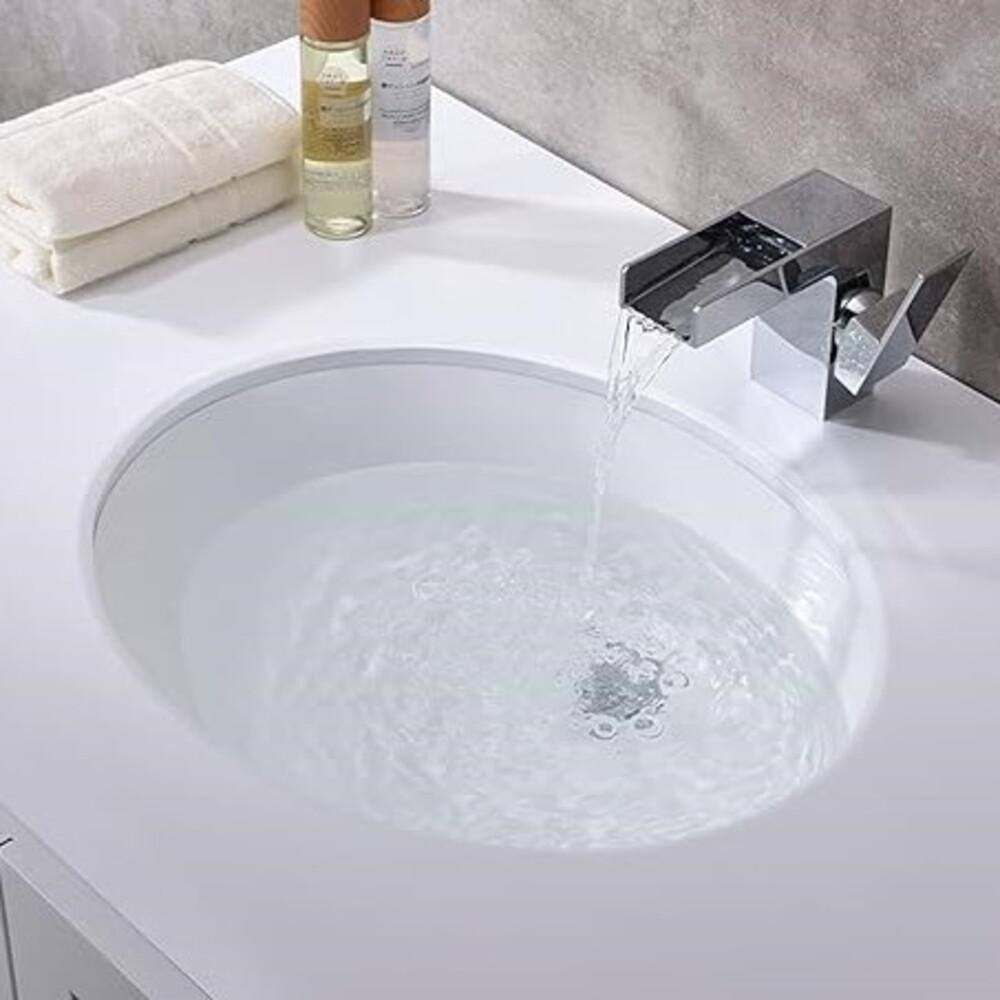 New Port 19-1/2 in. Bathroom Sink in White Ceramic Oval Drop-In with Overfl