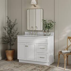 ARIEL Hamlet 43 In. W X 22 In. D X 36 In. H Bath Vanity In White With ...