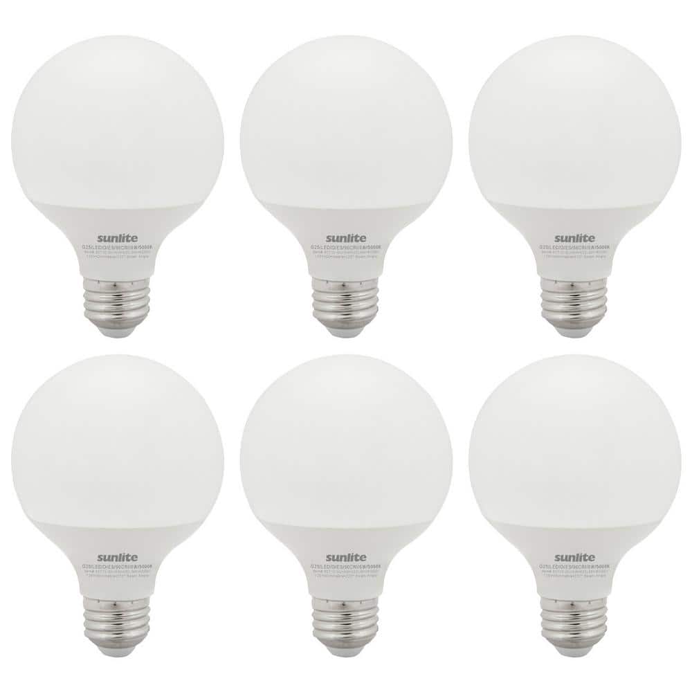 60-Watt Equivalent G25 Dimmable E26 Base LED Light Bulb, Daylight 5000K (6-Pack) price history on PriceWatchPro