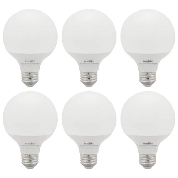 Sunlite 60-Watt Equivalent G25 Dimmable E26 Base LED Light Bulb, Daylight 5000K (6-Pack)