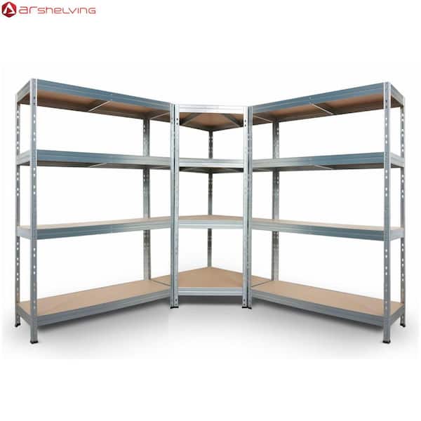 Garage Series 4-Tier Galvanized Steel Shelving Unit (36 in. x 71 in. x 36 in.) and (48 in. x 71 in. x 18 in.) Combo