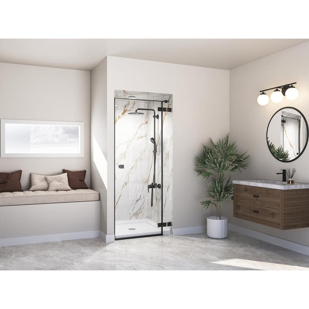 DeerValley 35" White Acrylic Square Shower Base with Center Drain