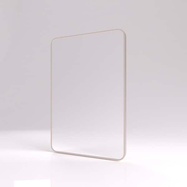 Boosicavelly 24 in. W x 36 in. H Rectangular Framed Wall Bathroom Vanity Mirror in Brushed Nickel