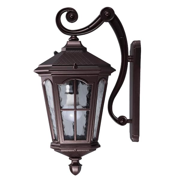 適切な価格 in. 19.4 Bentham KODA 1-Light Light Wall Outdoor LED Brown ライト・ランタン
