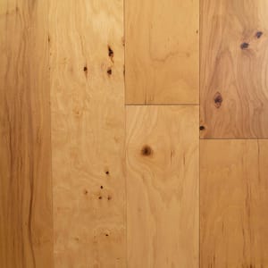 Natural Hickory 3/8 in. T x 5 3/8 in. W Wire Brushed Engineered Hardwood Flooring (22 sqft/case)