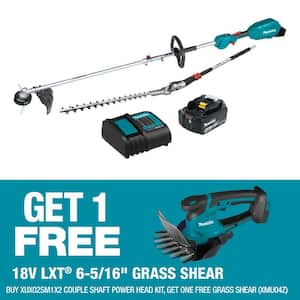 LXT 18V Brushless Cordless Couple Shaft Power Head Kit w/13" String Trimmer & 20" Hedge Trimmer Attachments (4.0Ah)