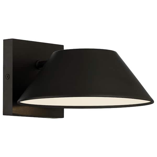 Access Lighting Solano Black Outdoor Hardwired Wall Lantern Sconce with Integrated Bulb Included