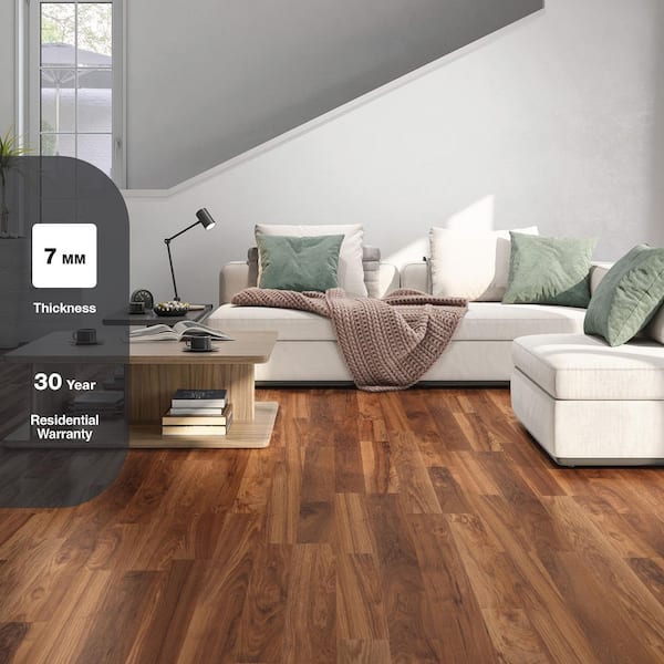 Brunswick Oak 7 mm T x 8 in. W Laminate Wood Flooring (23.9 sqft/case)