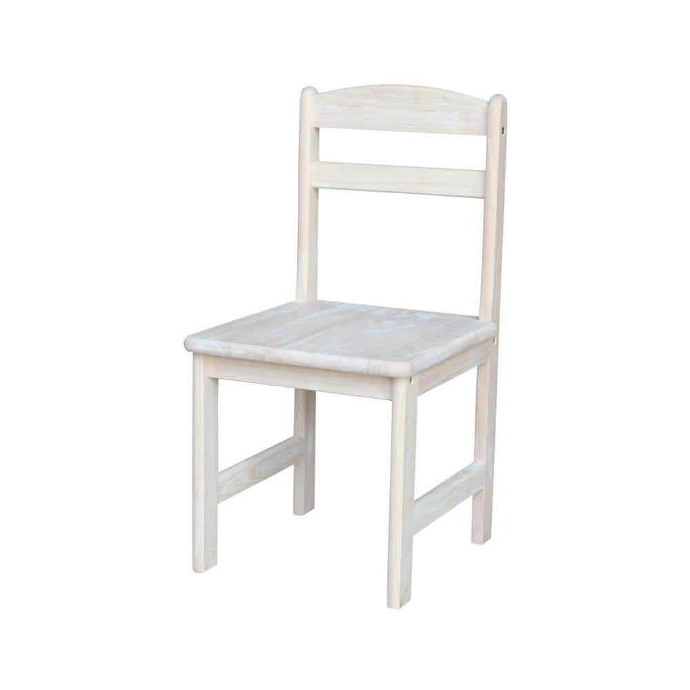 White Wood Juvenile Chair Set with Ladder Bracing