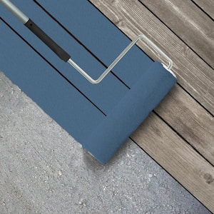 1 gal. #PPU14-02 Glass Sapphire Textured Low-Lustre Enamel Interior/Exterior Porch and Patio Anti-Slip Floor Paint