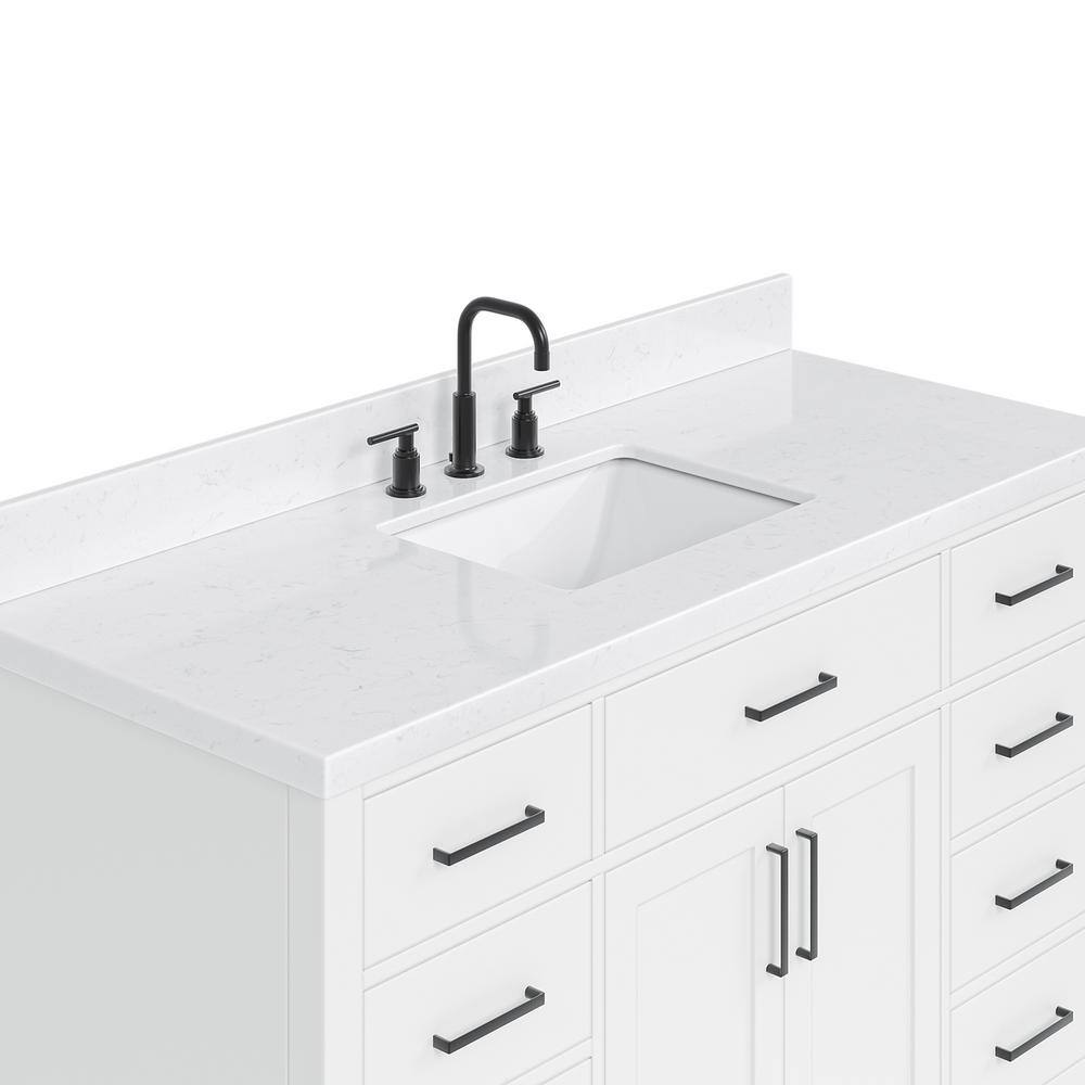 Hepburn 54" White Freestanding Single Basin Vanity Set