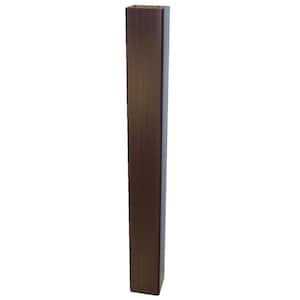 Trascend 4 in. x 4 in. x 39 in. Vintage Lantern Composite Post Sleeve - Brown