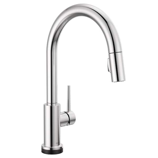 Delta Trinsic Single-Handle Pull-Down Sprayer Kitchen Faucet with Touch2O Technology in Chrome