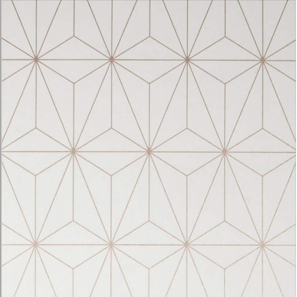 Prism White and Rose Gold Geometric Paste the Wall Wallpaper price history on PriceWatchPro