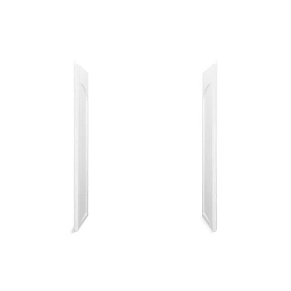 STERLING Ensemble 1-1/4 in. x 30 in. x 72-1/2 in. 2-piece Direct-to-Stud Pivot Frameless Shower End Wall in White