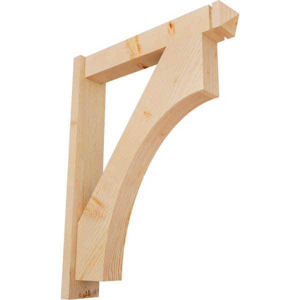 Ekena Millwork 6 in. x 36 in. x 28 in. Douglas Fir Westlake Arts and Crafts Smooth Outlooker