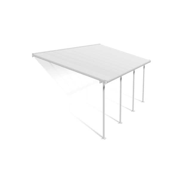 Feria 10 ft. x 20 ft. White/White Aluminum Patio Cover