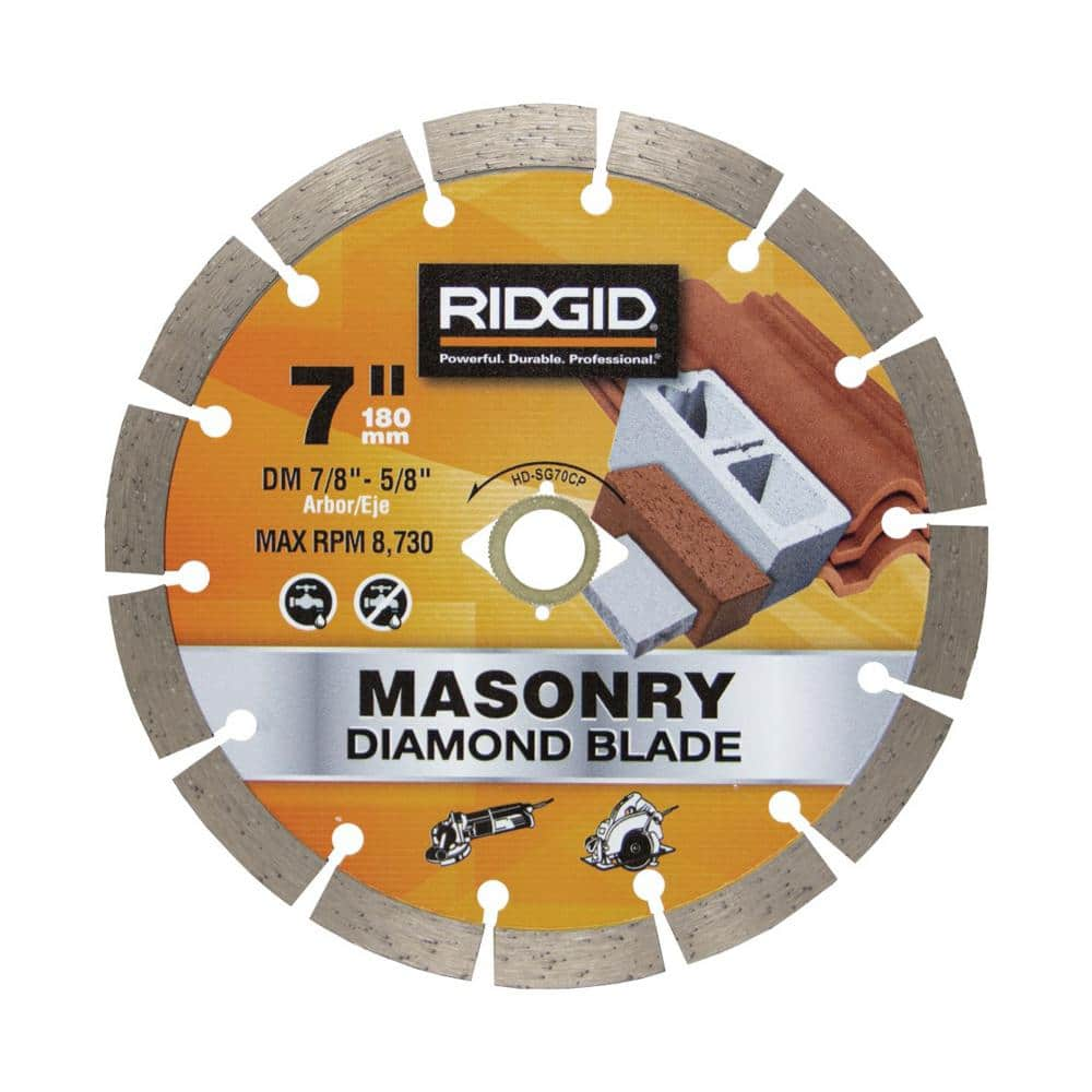 RIDGID 7 in. Segmented Diamond Blade HD-SG70CP - The Home Depot