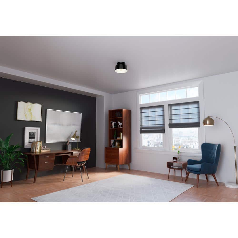 Matte Black Aluminum 11.5" LED Flush Mount Light