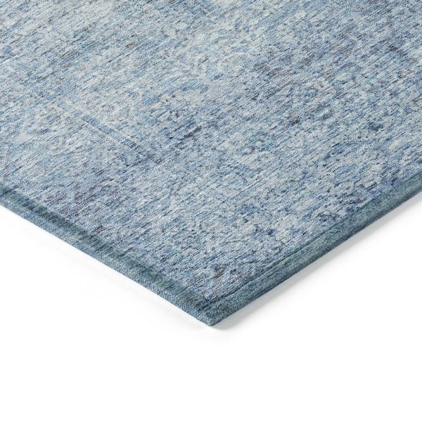 Chantille Machine Washable Indoor/Outdoor Abstract ACN2103 Blue 8 ft. x 8 ft. Area Rug
