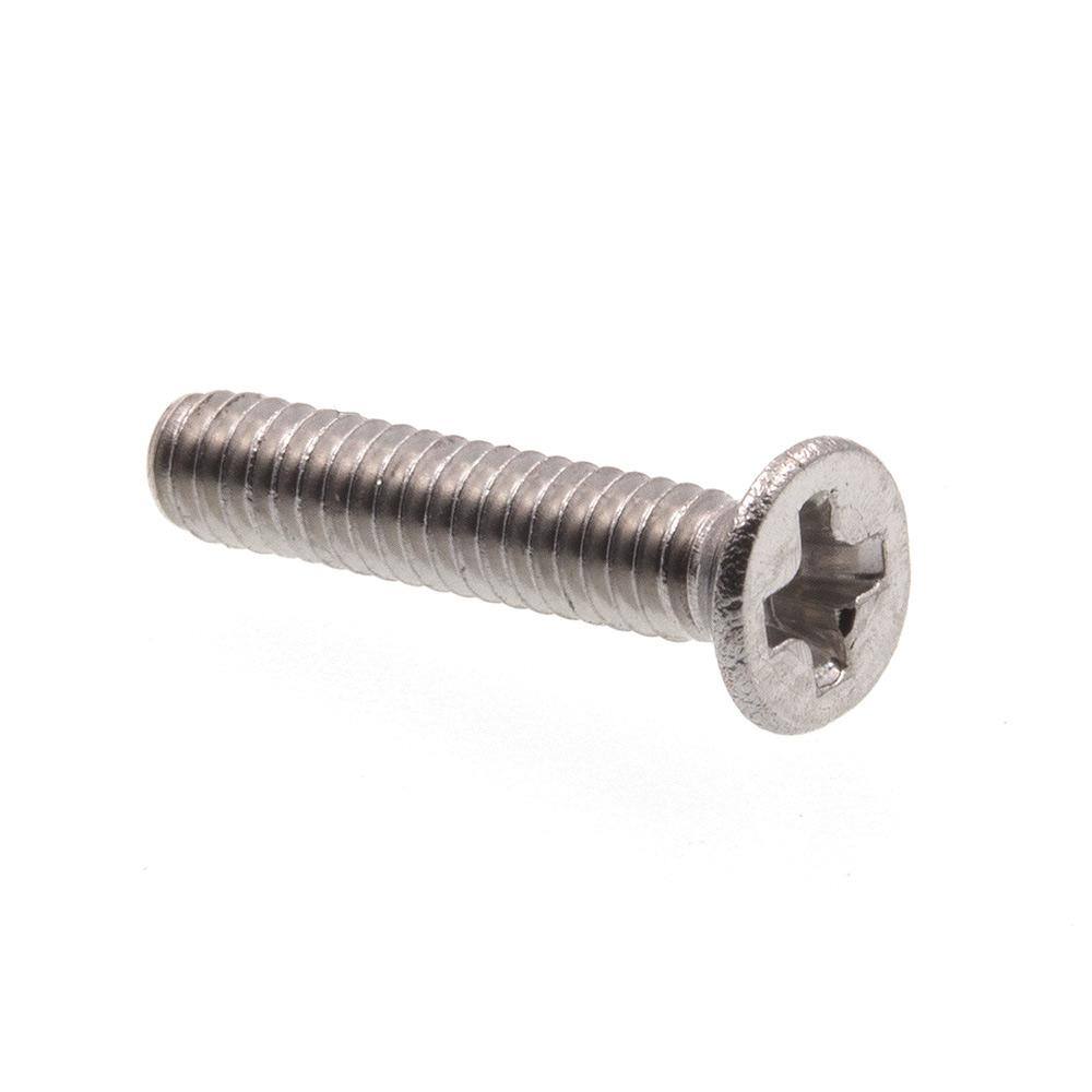 Prime-Line M2-0.4 x 10 mm Grade 18-8 Stainless Steel Phillips Drive Flat  Head Metric Machine Screws (10-Pack) 9120628 The Home Depot