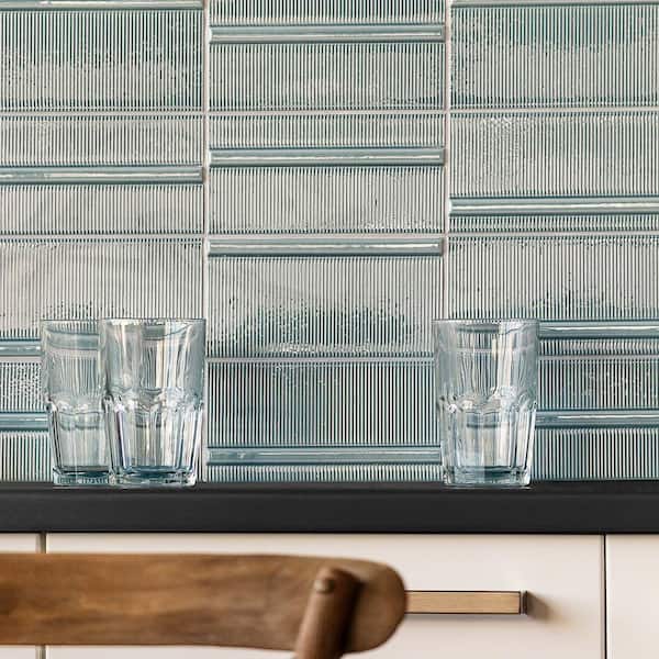 Magnitude Echo Blue 4 in. x 8 in. Polished Ceramic Subway Wall Tile (50 pieces / 10.76 sq. ft. / box)